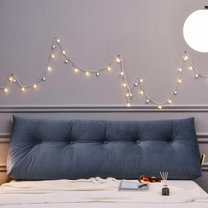 91家纺网 家纺一手货源 找家纺 一兰新款韩国绒立体三角大靠垫床头大靠垫床上靠背 小飞机墨蓝