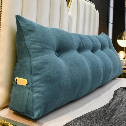 91家纺网 家纺一手货源 找家纺 一兰 2020新款韩国绒三角靠垫 湖蓝色