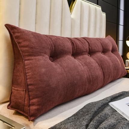 91家纺网 家纺一手货源 找家纺 一兰 2020新款韩国绒三角靠垫 酒红