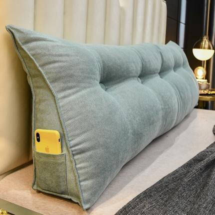 一兰 2020新款韩国绒三角靠垫 水绿色
