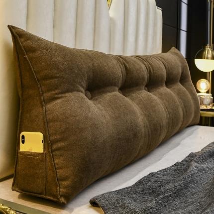 一兰 2020新款韩国绒三角靠垫 乌木咖