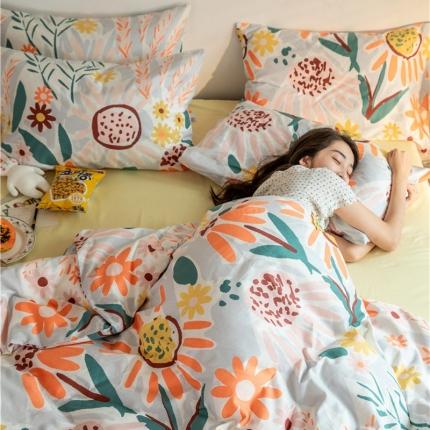 91家纺网 家纺一手货源 找家纺 （总）棉眠  2020新款全棉油画风系列四件套纯棉四件套