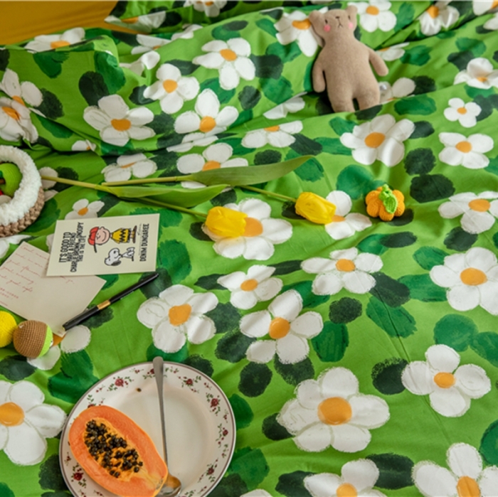 91家纺网 家纺一手货源 找家纺 棉眠  2020新款全棉油画风系列四件套 莫奈