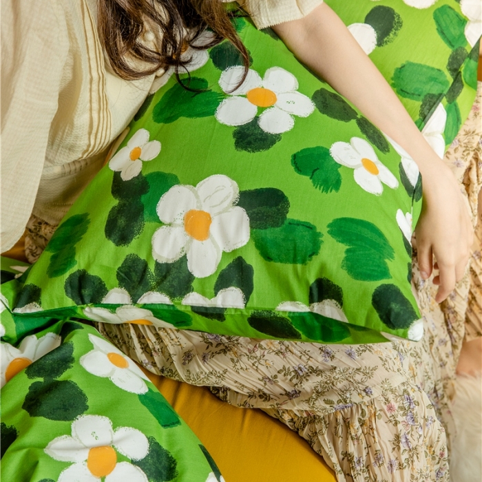 91家纺网 家纺一手货源 找家纺 棉眠  2020新款全棉油画风系列四件套 莫奈