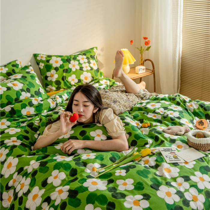 91家纺网 家纺一手货源 找家纺 棉眠  2020新款全棉油画风系列四件套 莫奈