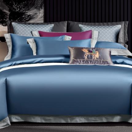 91家纺网 家纺一手货源 找家纺 娇逸 2020新款100支全棉镂空款四件套 圣地亚-青春兰