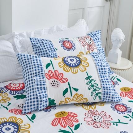 91家纺网 家纺一手货源 找家纺 （总1）爱妮玖玖 全棉韩式单层枕套一对