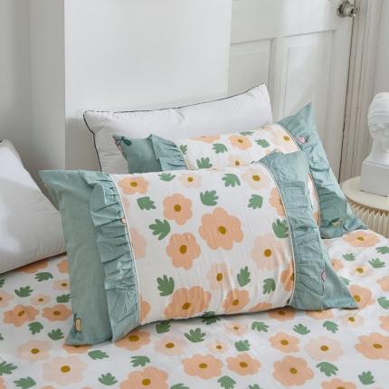 91家纺网 家纺一手货源 找家纺 （总1）爱妮玖玖 全棉韩式单层枕套一对