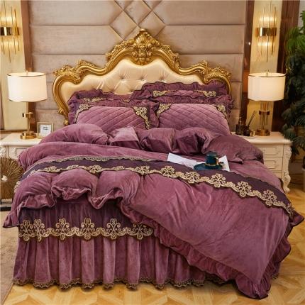 91家纺网 家纺一手货源 找家纺 （总）星尚2020宝宝绒夹棉床裙款四件套水晶绒法莱绒婴儿绒