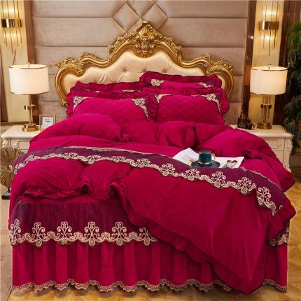 91家纺网 家纺一手货源 找家纺 （总）星尚2020宝宝绒夹棉床裙款四件套水晶绒法莱绒婴儿绒