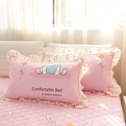 91家纺网 家纺一手货源 找家纺 （总）爱妮玖玖 2019全棉印花夹棉花边枕套卡通款