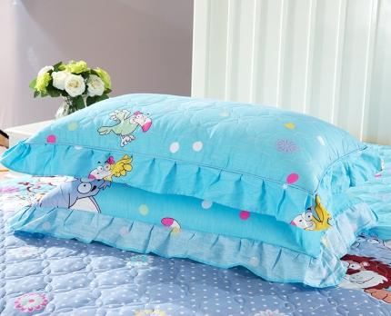 91家纺网 家纺一手货源 找家纺 （总）爱妮玖玖 2019全棉印花夹棉花边枕套卡通款