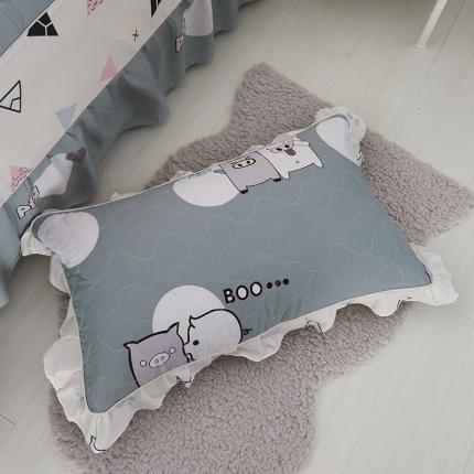 91家纺网 家纺一手货源 找家纺 （总）爱妮玖玖 2019全棉印花夹棉花边枕套卡通款