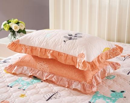 91家纺网 家纺一手货源 找家纺 （总）爱妮玖玖 2019全棉印花夹棉花边枕套卡通款