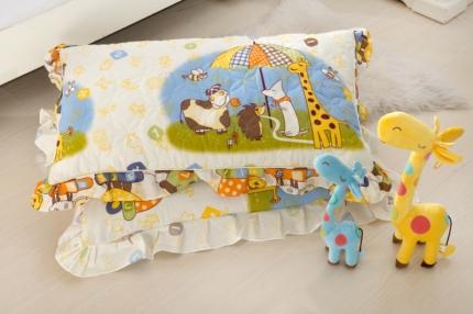 91家纺网 家纺一手货源 找家纺 （总）爱妮玖玖 2019全棉印花夹棉花边枕套卡通款