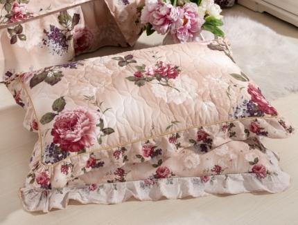 91家纺网 家纺一手货源 找家纺 （总）爱妮玖玖 2019全棉印花夹棉花边枕套花卉类 其余花联系商家