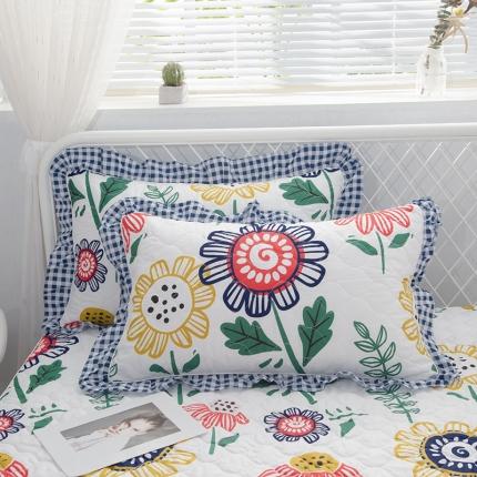 91家纺网 家纺一手货源 找家纺 （总）爱妮玖玖 2019全棉印花夹棉花边枕套花卉类 其余花联系商家