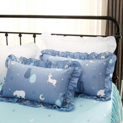 91家纺网 家纺一手货源 找家纺 （总1）爱妮玖玖 2019年新款印花单层花边枕套