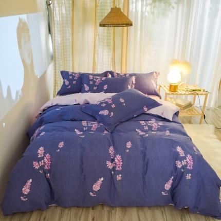 91家纺网 家纺一手货源 找家纺 （总）雲归梦 2020新款小清新全棉生态磨毛四件套