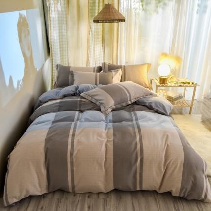 91家纺网 家纺一手货源 找家纺 （总）雲归梦 2020新款小清新全棉生态磨毛四件套