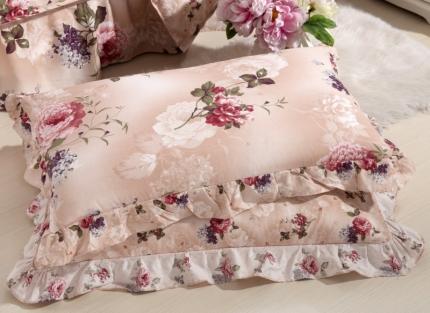 91家纺网 家纺一手货源 找家纺 （总）爱妮玖玖 2019全棉印花单层花边枕套花卉类