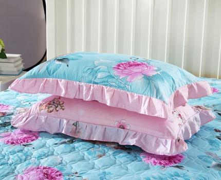 91家纺网 家纺一手货源 找家纺 （总）爱妮玖玖 2019全棉印花单层花边枕套花卉类