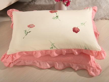 91家纺网 家纺一手货源 找家纺 （总）爱妮玖玖 2019全棉印花单层花边枕套花卉类