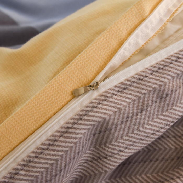 91家纺网 家纺一手货源 找家纺 雲归梦 2020新款小清新全棉生态磨毛四件套 炊烟袅袅-黄