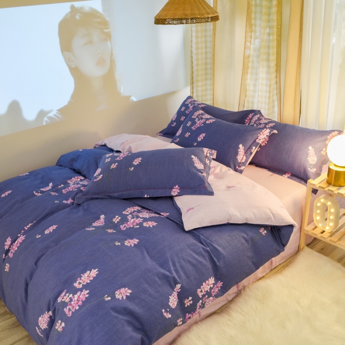 91家纺网 家纺一手货源 找家纺 雲归梦 2020新款小清新全棉生态磨毛四件套 多彩花季