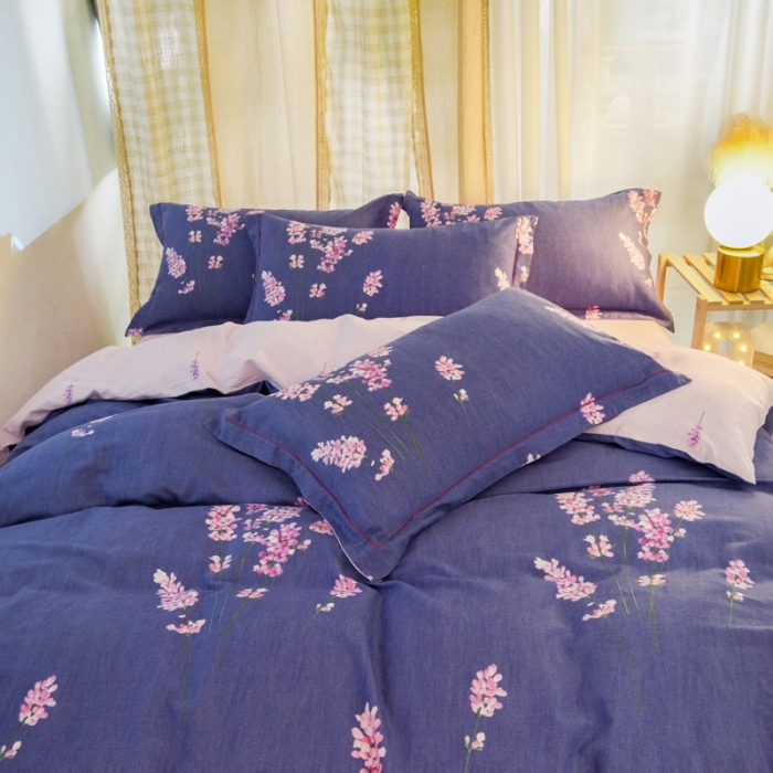 91家纺网 家纺一手货源 找家纺 雲归梦 2020新款小清新全棉生态磨毛四件套 多彩花季