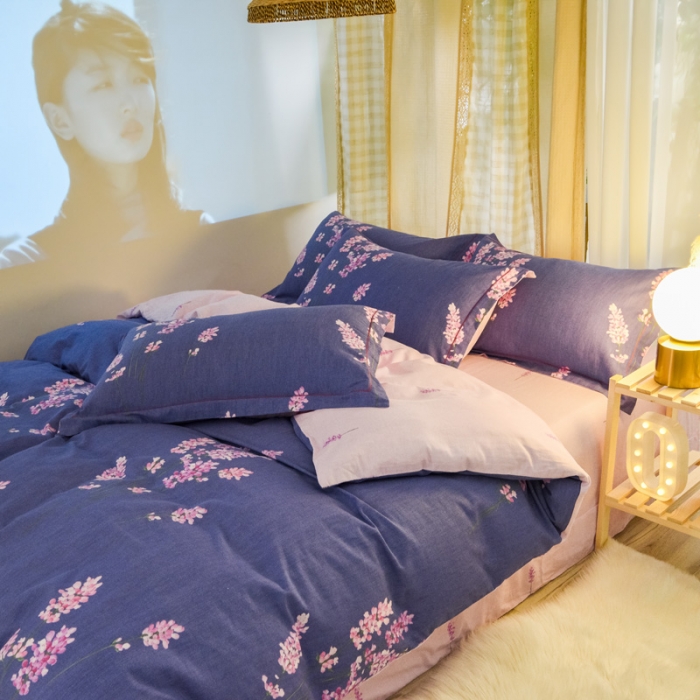 91家纺网 家纺一手货源 找家纺 雲归梦 2020新款小清新全棉生态磨毛四件套 多彩花季