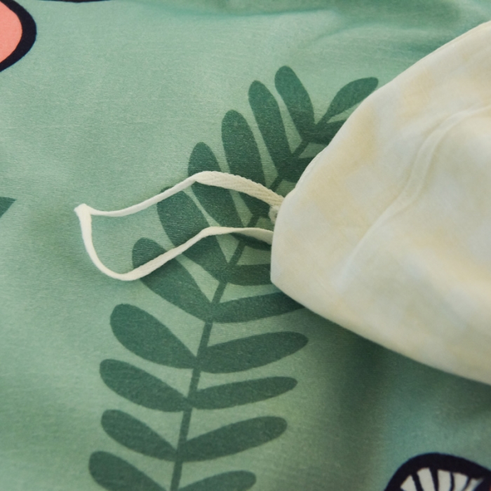 91家纺网 家纺一手货源 找家纺 雲归梦 2020新款小清新全棉生态磨毛四件套 梵高之花-绿
