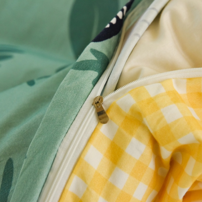 91家纺网 家纺一手货源 找家纺 雲归梦 2020新款小清新全棉生态磨毛四件套 梵高之花-绿