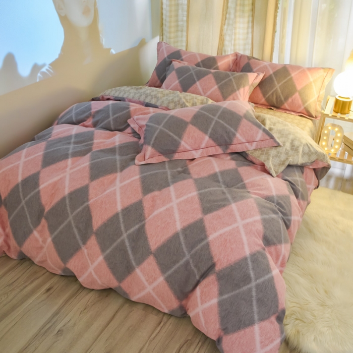 91家纺网 家纺一手货源 找家纺 雲归梦 2020新款小清新全棉生态磨毛四件套 佩拉