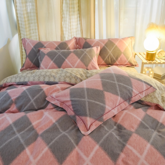 91家纺网 家纺一手货源 找家纺 雲归梦 2020新款小清新全棉生态磨毛四件套 佩拉