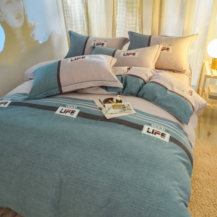 91家纺网 家纺一手货源 找家纺 雲归梦 2020新款小清新全棉生态磨毛四件套 品味