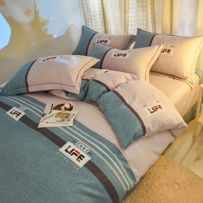 91家纺网 家纺一手货源 找家纺 雲归梦 2020新款小清新全棉生态磨毛四件套 品味