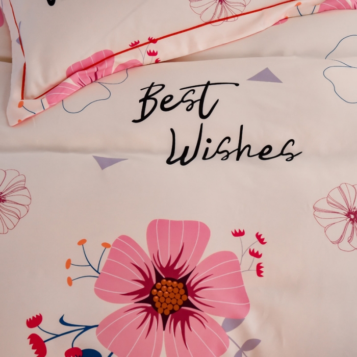 91家纺网 家纺一手货源 找家纺 雲归梦 2020新款小清新全棉生态磨毛四件套 三生三世