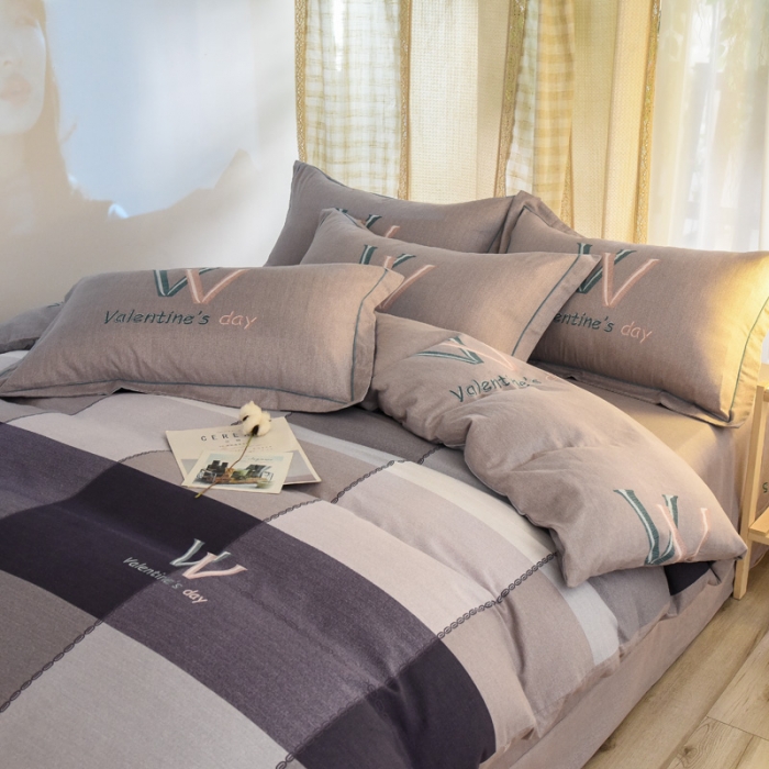 91家纺网 家纺一手货源 找家纺 雲归梦 2020新款小清新全棉生态磨毛四件套 尚佳