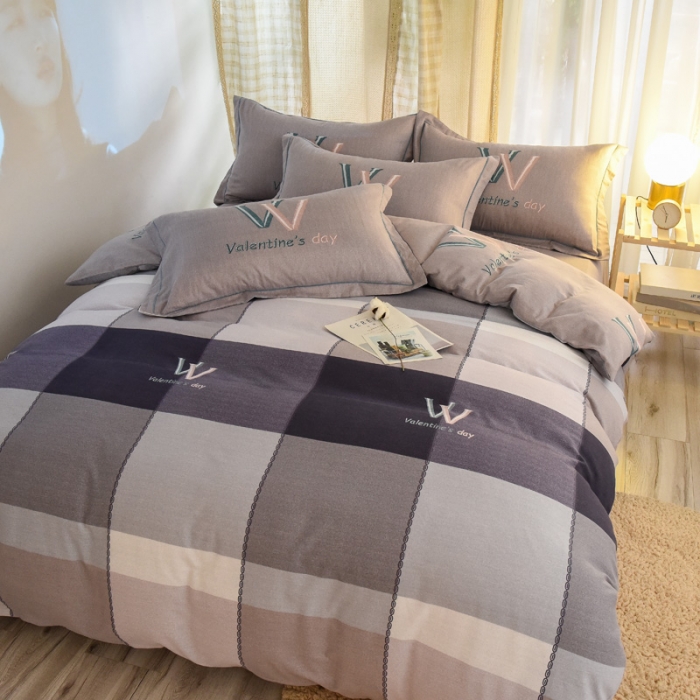 91家纺网 家纺一手货源 找家纺 雲归梦 2020新款小清新全棉生态磨毛四件套 尚佳