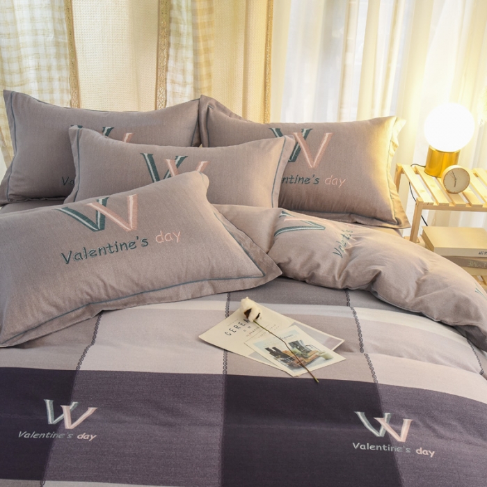 91家纺网 家纺一手货源 找家纺 雲归梦 2020新款小清新全棉生态磨毛四件套 尚佳