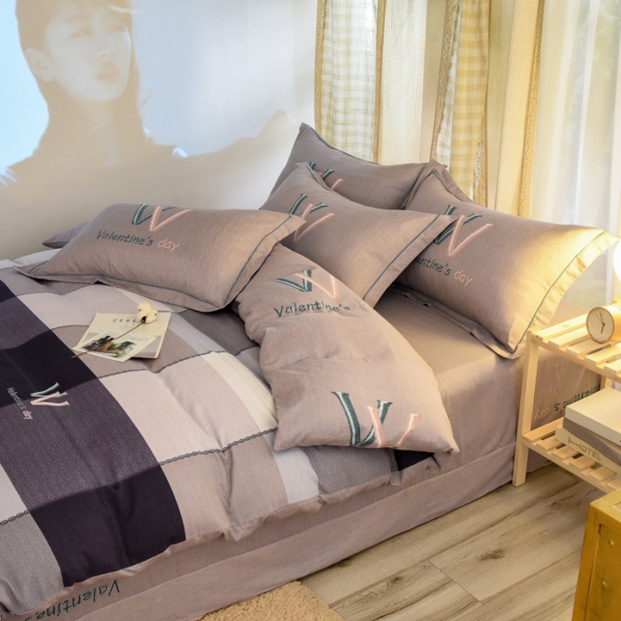 91家纺网 家纺一手货源 找家纺 雲归梦 2020新款小清新全棉生态磨毛四件套 尚佳