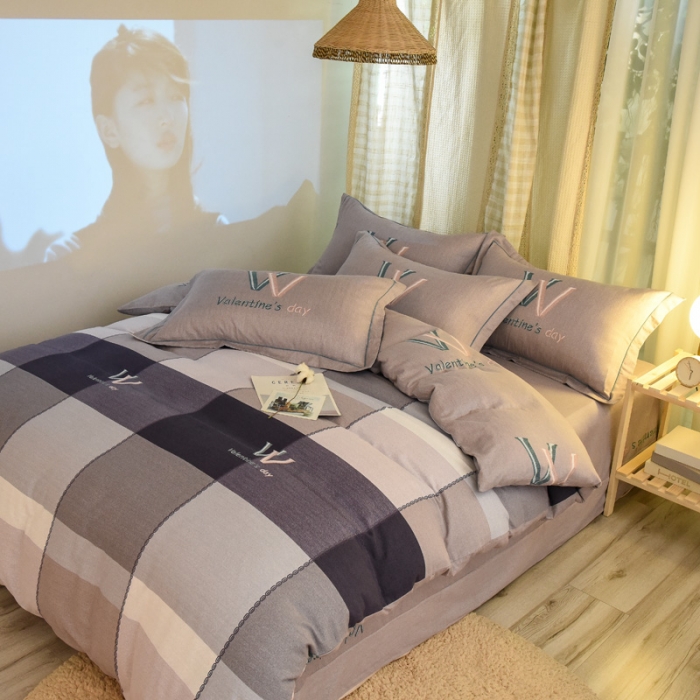 91家纺网 家纺一手货源 找家纺 雲归梦 2020新款小清新全棉生态磨毛四件套 尚佳