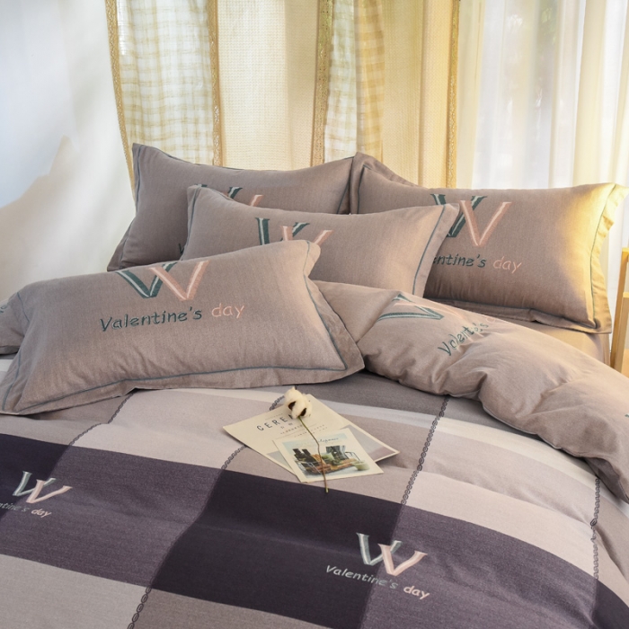 91家纺网 家纺一手货源 找家纺 雲归梦 2020新款小清新全棉生态磨毛四件套 尚佳