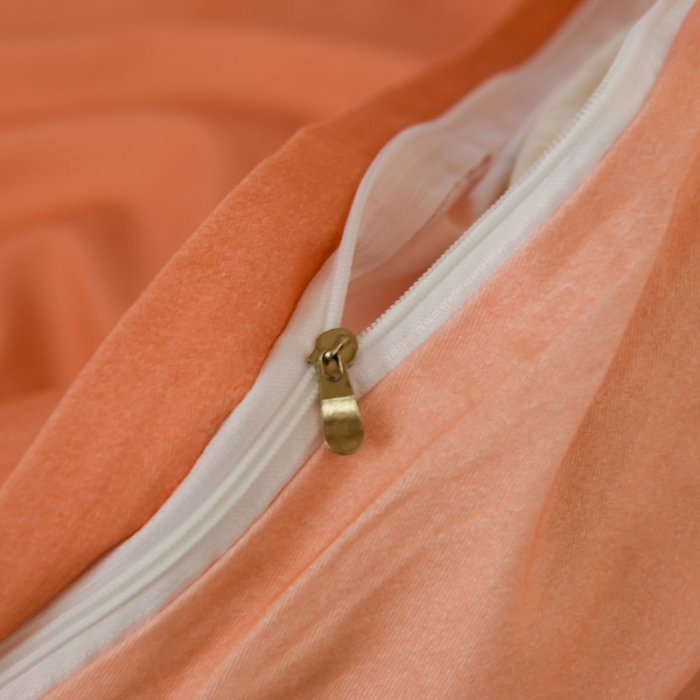 91家纺网 家纺一手货源 找家纺 雲归梦 2020新款小清新全棉生态磨毛四件套 田园兔-桔