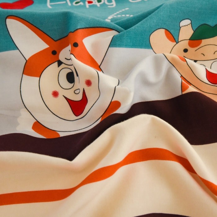 91家纺网 家纺一手货源 找家纺 雲归梦 2020新款小清新全棉生态磨毛四件套 游乐园