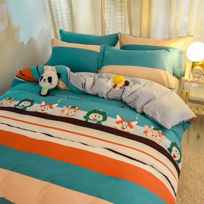 91家纺网 家纺一手货源 找家纺 雲归梦 2020新款小清新全棉生态磨毛四件套 游乐园