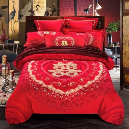 91家纺网 家纺一手货源 找家纺 （总）玉雅家纺 2025新款磨毛婚庆四件套