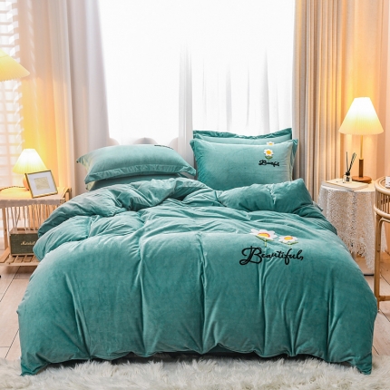 91家纺网 家纺一手货源 找家纺 （总）苏拉 2019新款宝宝绒毛巾绣四件套