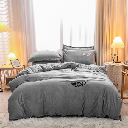 91家纺网 家纺一手货源 找家纺 （总）苏拉 2019新款宝宝绒毛巾绣四件套